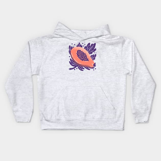 Papaya Kids Hoodie by JordanKay